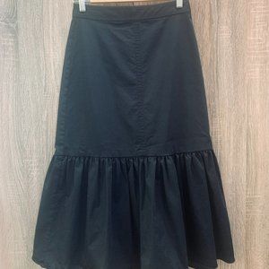2 Rebecca Minkoff Black Cotton Midi Skirt